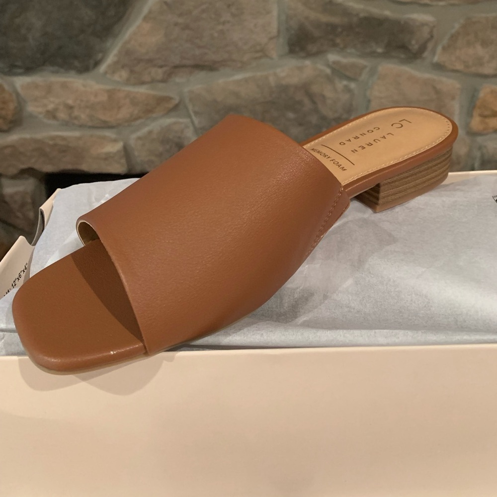 LC LAUREN CONRAD Ilana Slide Shoe - Cognac color NWT and box!!🌸 SIZE 10